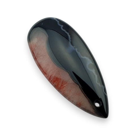 Agat kaboszon z dziurką 41x18 mm nr 157 Agat kaboszon z dziurką 41x18 mm nr 157