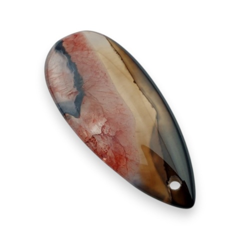 Agat kaboszon z dziurką 41x18 mm nr 159