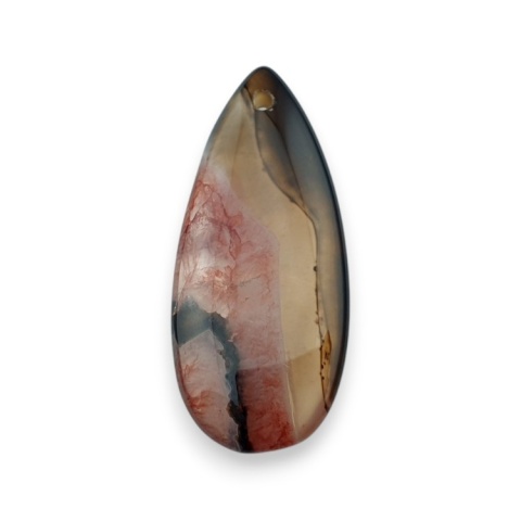 Agat kaboszon z dziurką 41x18 mm nr 159