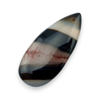 Agat kaboszon z dziurką 41x18 mm nr 160