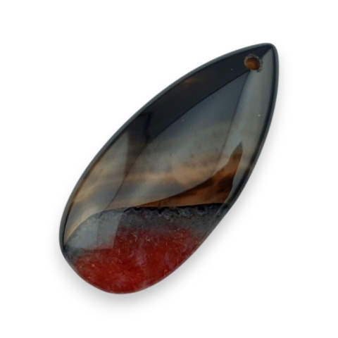 Agat kaboszon z dziurką 41x18 mm nr 161 Agat kaboszon z dziurką 41x18 mm nr 161