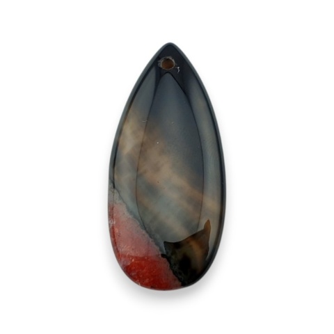 Agat kaboszon z dziurką 41x18 mm nr 161 Agat kaboszon z dziurką 41x18 mm nr 161