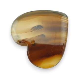 Agat montana serce z dziurką 19x18 mm nr 42