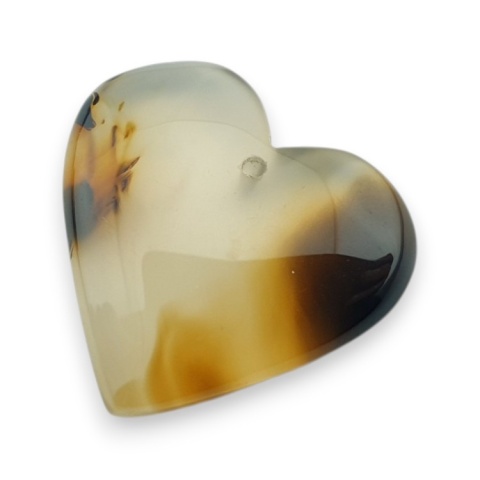 Montana agate heart with mounting hole 21x20 mm no 40 Montana agate heart with mounting hole 21x20 mm no 40