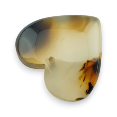 Montana agate heart with mounting hole 21x20 mm no 40 Montana agate heart with mounting hole 21x20 mm no 40
