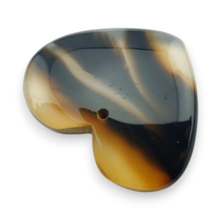 Agat montana serce z dziurką 23x19 mm nr 32