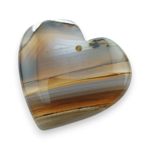 Agat montana serce z dziurką 23x22 mm nr 11 Agat montana serce z dziurką 23x22 mm nr 11
