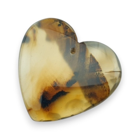 Montana agate heart with mounting hole 25x24 mm no 34 Montana agate heart with mounting hole 25x24 mm no 34