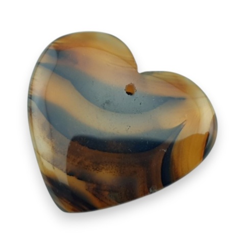 Montana agate heart with mounting hole 26x23 mm no 36 Montana agate heart with mounting hole 26x23 mm no 36