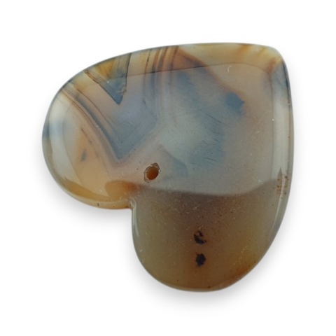 Agat montana serce z dziurką 26x25 mm nr 21 Agat montana serce z dziurką 26x25 mm nr 21