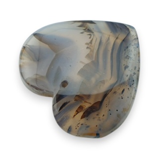 Agat montana serce z dziurką 26x26 mm nr 12