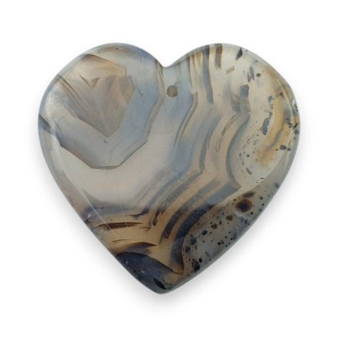 Agat montana serce z dziurką 26x26 mm nr 12 Agat montana serce z dziurką 26x26 mm nr 12