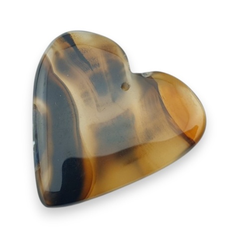 Montana agate heart with mounting hole 27x27 mm no 14 Montana agate heart with mounting hole 27x27 mm no 14