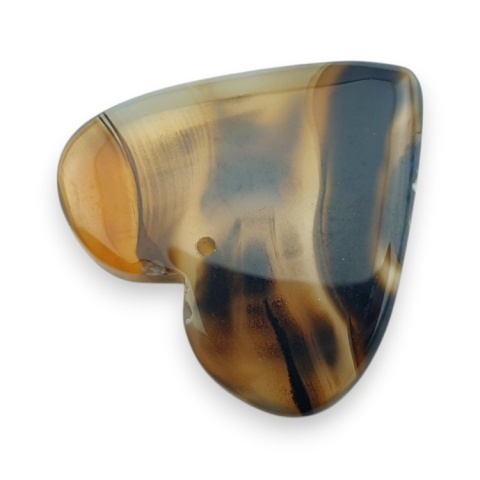 Montana agate heart with mounting hole 27x27 mm no 14 Montana agate heart with mounting hole 27x27 mm no 14