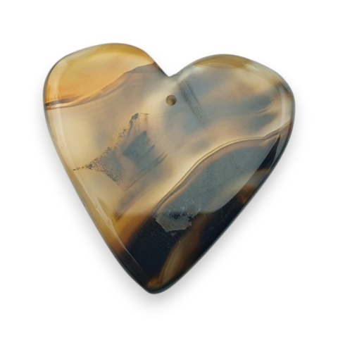 Montana agate heart with mounting hole 27x27 mm no 14 Montana agate heart with mounting hole 27x27 mm no 14