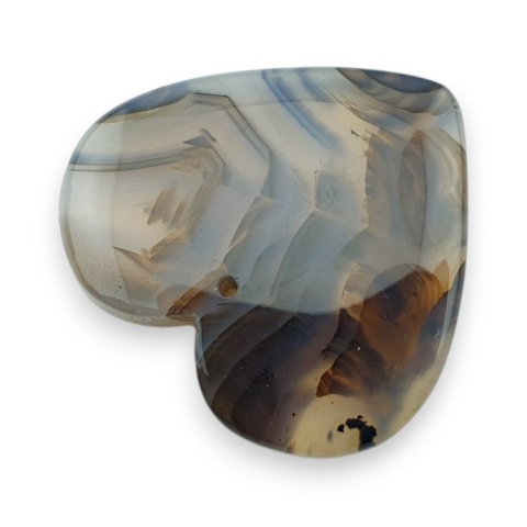Agat montana serce z dziurką 28x27 mm nr 13 Agat montana serce z dziurką 28x27 mm nr 13