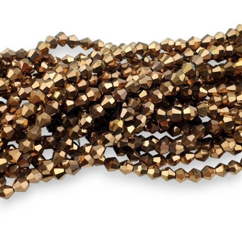 Bicone copper 4 mm sznur 31 cm Bicone copper 4 mm sznur 31 cm