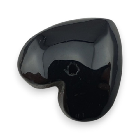 Black agate heart with mounting hole 16x16 mm no 64 Black agate heart with mounting hole 16x16 mm no 64