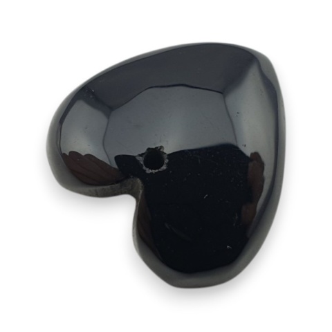Czarny agat serce z dziurką 17x16 mm nr 47 Czarny agat serce z dziurką 17x16 mm nr 47