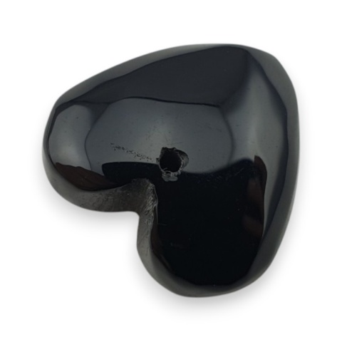 Czarny agat serce z dziurką 17x17 mm nr 52 Czarny agat serce z dziurką 17x17 mm nr 52