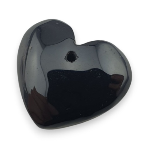 Czarny agat serce z dziurką 18x16 mm nr 55 Czarny agat serce z dziurką 18x16 mm nr 55