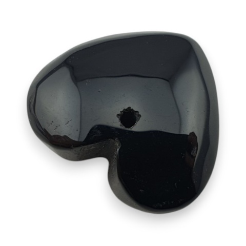 Czarny agat serce z dziurką 18x16 mm nr 55 Czarny agat serce z dziurką 18x16 mm nr 55