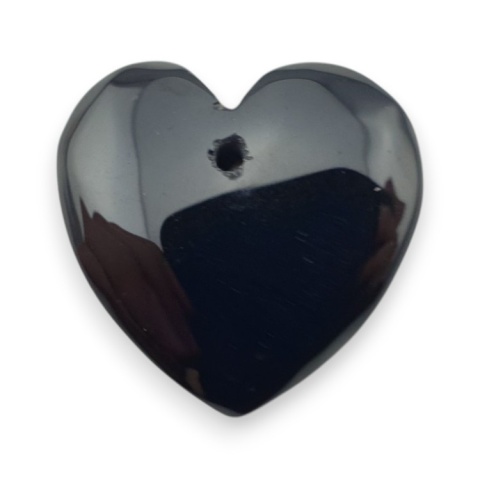Black agate heart with mounting hole 18x18 mm no 40 Black agate heart with mounting hole 18x18 mm no 40