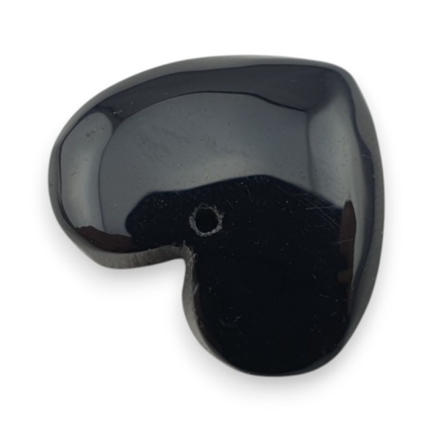 Black agate heart with mounting hole 19x17 mm no 51 Black agate heart with mounting hole 19x17 mm no 51