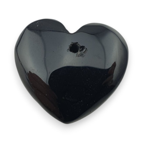 Black agate heart with mounting hole 20x18 mm no 13 Black agate heart with mounting hole 20x18 mm no 13