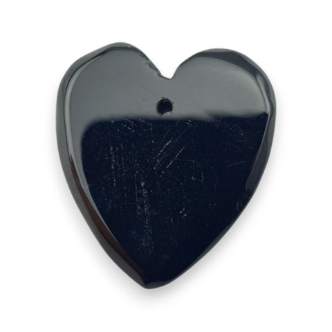 Czarny agat serce z dziurką 20x18 mm nr 42 Czarny agat serce z dziurką 20x18 mm nr 42