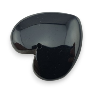Black agate heart with mounting hole 20x20 mm no 15