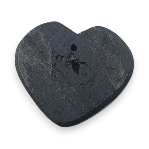 Black tourmaline heart with mounting hole 24x21 mm no 17 Black tourmaline heart with mounting hole 24x21 mm no 17