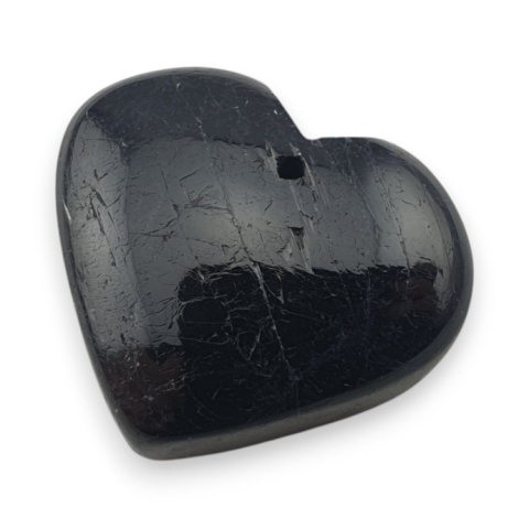 Czarny turmalin serce z dziurką 25x22 mm nr 16 Czarny turmalin serce z dziurką 25x22 mm nr 16