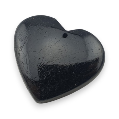 Czarny turmalin serce z dziurką 29x26 mm nr 14 Czarny turmalin serce z dziurką 29x26 mm nr 14