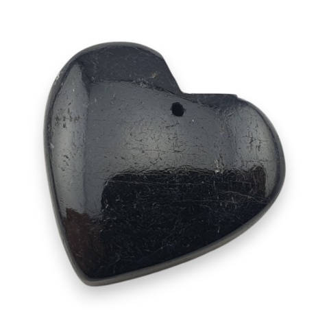 Czarny turmalin serce z dziurką 29x28 mm nr 8 Czarny turmalin serce z dziurką 29x28 mm nr 8