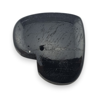 Czarny turmalin serce z dziurką 30x26 mm nr 9