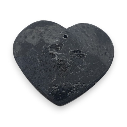 Black tourmaline heart with mounting hole 33x28 mm no 2 Black tourmaline heart with mounting hole 33x28 mm no 2