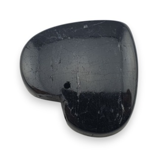 Czarny turmalin serce z dziurką 33x29 mm nr 6