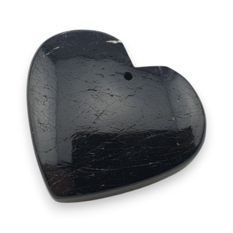 Czarny turmalin serce z dziurką 34x30 mm nr 5 Czarny turmalin serce z dziurką 34x30 mm nr 5