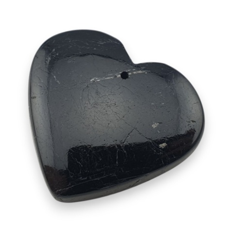 Black tourmaline heart with mounting hole 35x32 mm no 3 Black tourmaline heart with mounting hole 35x32 mm no 3