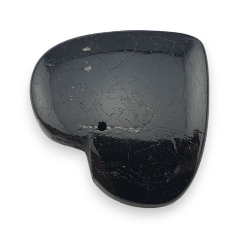 Black tourmaline heart with mounting hole 35x32 mm no 3 Black tourmaline heart with mounting hole 35x32 mm no 3