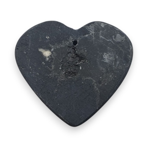 Black tourmaline heart with mounting hole 35x32 mm no 3 Black tourmaline heart with mounting hole 35x32 mm no 3
