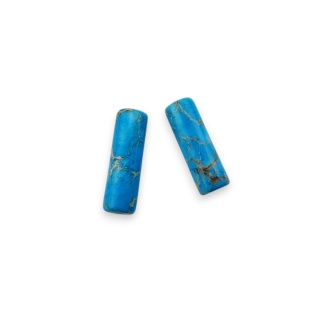 Imperial jasper blue cylinder 13x4 mm 2 pcs