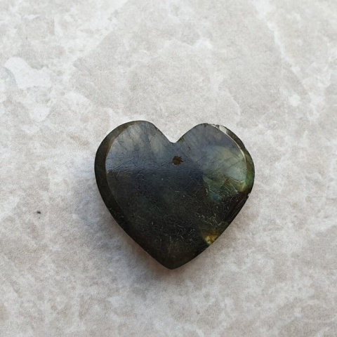 Labradorite heart with mounting hole 21x20 mm no 34 Labradorite heart with mounting hole 21x20 mm no 34