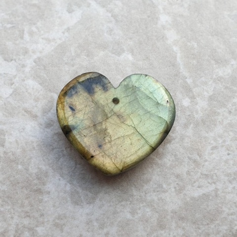 Labradorite heart with mounting hole 22x20 mm no 16 Labradorite heart with mounting hole 22x20 mm no 16