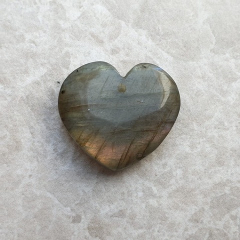 Labradorite heart with mounting hole 22x20 mm no 22 Labradorite heart with mounting hole 22x20 mm no 22