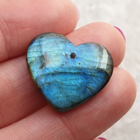 Labradorite heart with mounting hole 24x21 mm no 32 Labradorite heart with mounting hole 24x21 mm no 32