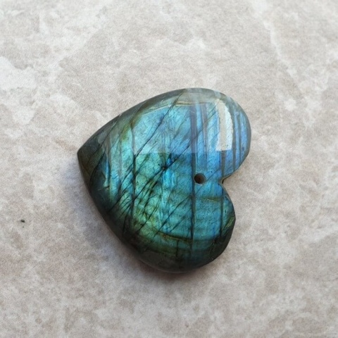 Labradoryt serce z dziurką 25x22 mm nr 31 Labradoryt serce z dziurką 25x22 mm nr 31