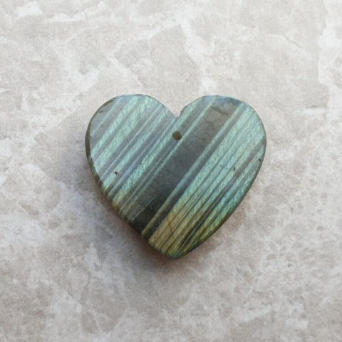 Labradorite heart with mounting hole 26x24 mm no 54 Labradorite heart with mounting hole 26x24 mm no 54