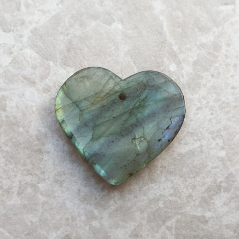 Labradorite heart with mounting hole 27x24 mm no 29 Labradorite heart with mounting hole 27x24 mm no 29